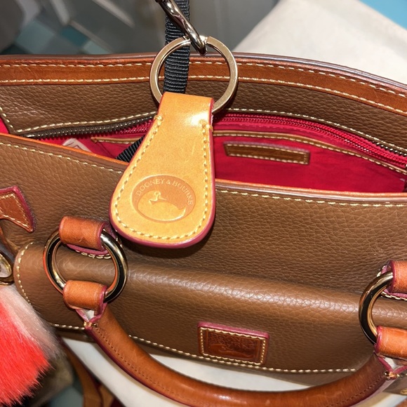 Dooney & Bourke brown leather bag with gold hardware- like new condition - Picture 9 of 16